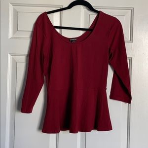 3/4 sleeve peplum top
